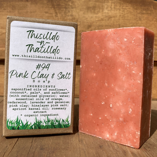 #94 Pink Clay & Salt Bar Soap